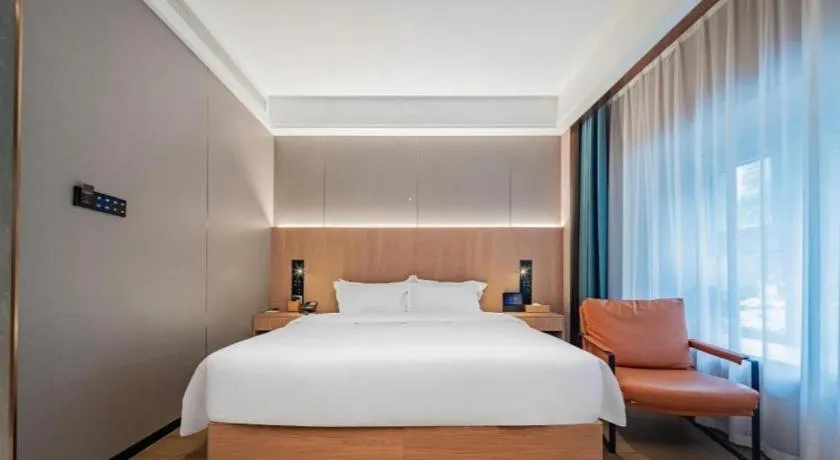 Bed in James Joyce Coffetel Xi'an Laochenggen Hongmiaopo Metro Station