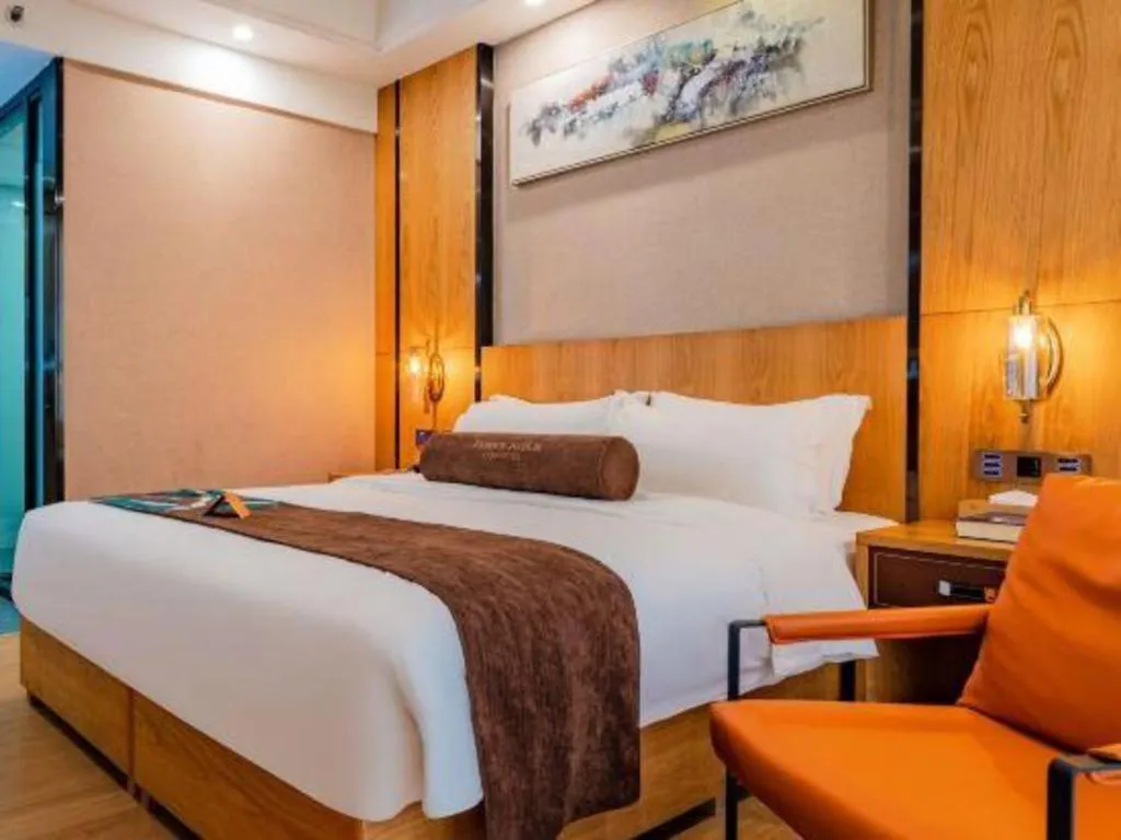 Bed in James Joyce Coffetel Xi'an Laochenggen Hongmiaopo Metro Station