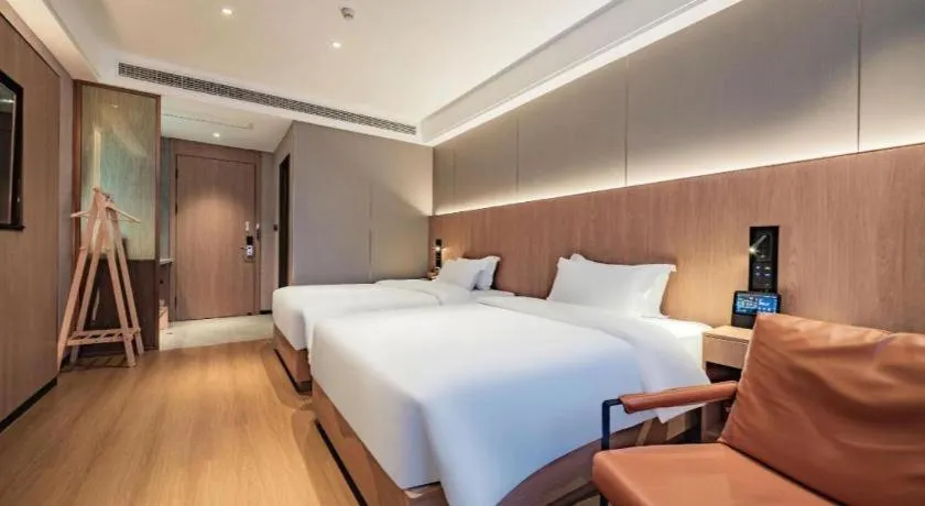 Bed in James Joyce Coffetel Xi'an Laochenggen Hongmiaopo Metro Station