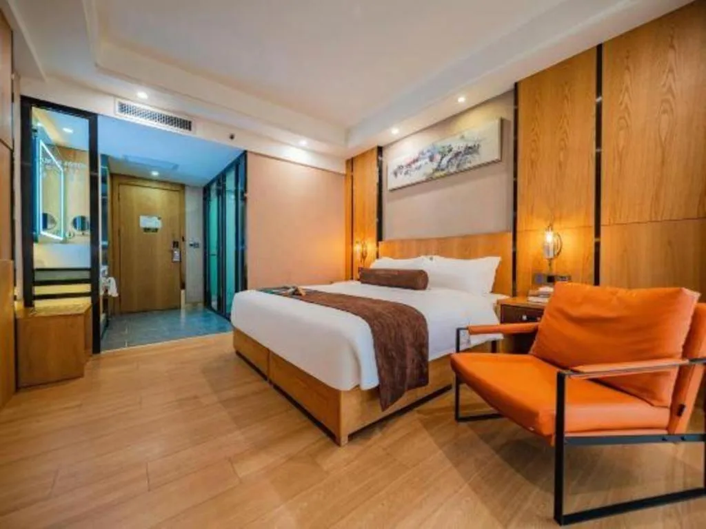 Bed in James Joyce Coffetel Xi'an Laochenggen Hongmiaopo Metro Station