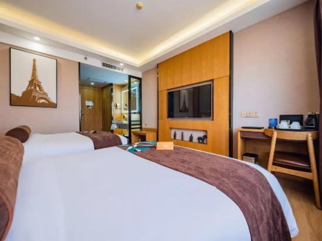 Bed in James Joyce Coffetel Xi'an Laochenggen Hongmiaopo Metro Station