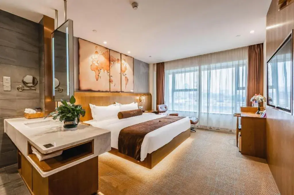 Bed in James Joyce Coffetel Shijiazhuang Century Park Shiji Huamao Bed in James Joyce Coffetel Shijiazhuang Century Park Shiji Huamao