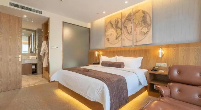 Bed in James Joyce Coffetel Shijiazhuang Century Park Shiji Huamao