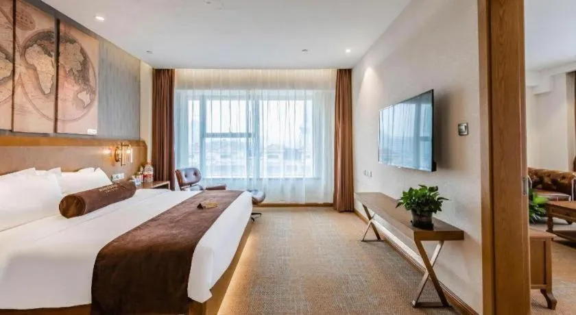 Bed in James Joyce Coffetel Shijiazhuang Century Park Shiji Huamao