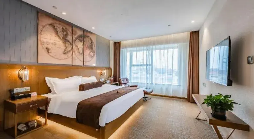 Bed in James Joyce Coffetel Shijiazhuang Century Park Shiji Huamao Bed in James Joyce Coffetel Shijiazhuang Century Park Shiji Huamao