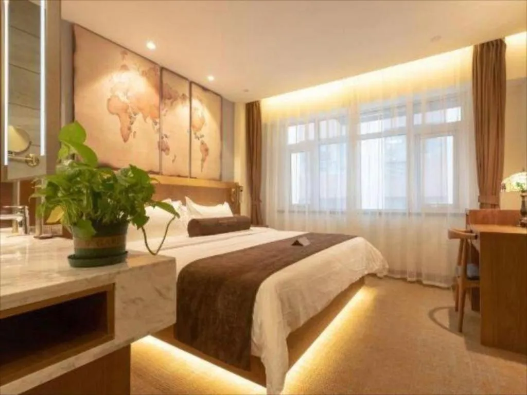 Bed in James Joyce Coffetel Shijiazhuang Century Park Shiji Huamao