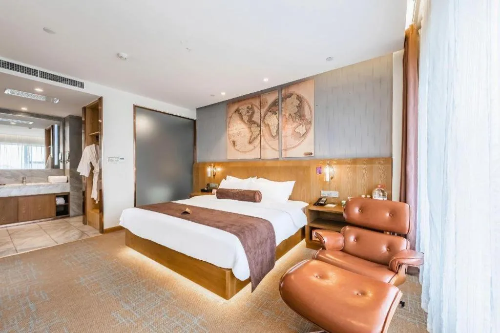 Bed in James Joyce Coffetel Shijiazhuang Century Park Shiji Huamao