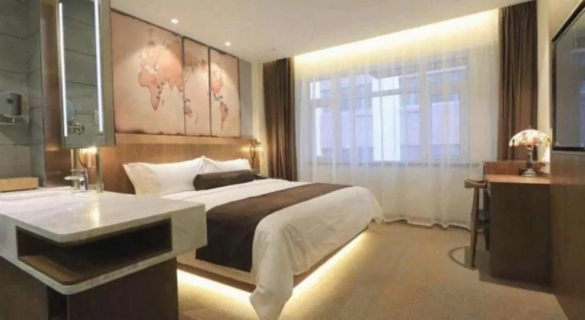 Bed in James Joyce Coffetel Shijiazhuang Century Park Shiji Huamao