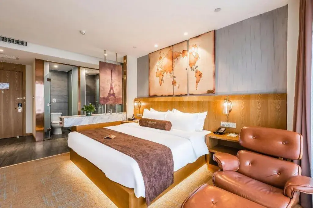 Bed in James Joyce Coffetel Shijiazhuang Century Park Shiji Huamao Bed in James Joyce Coffetel Shijiazhuang Century Park Shiji Huamao