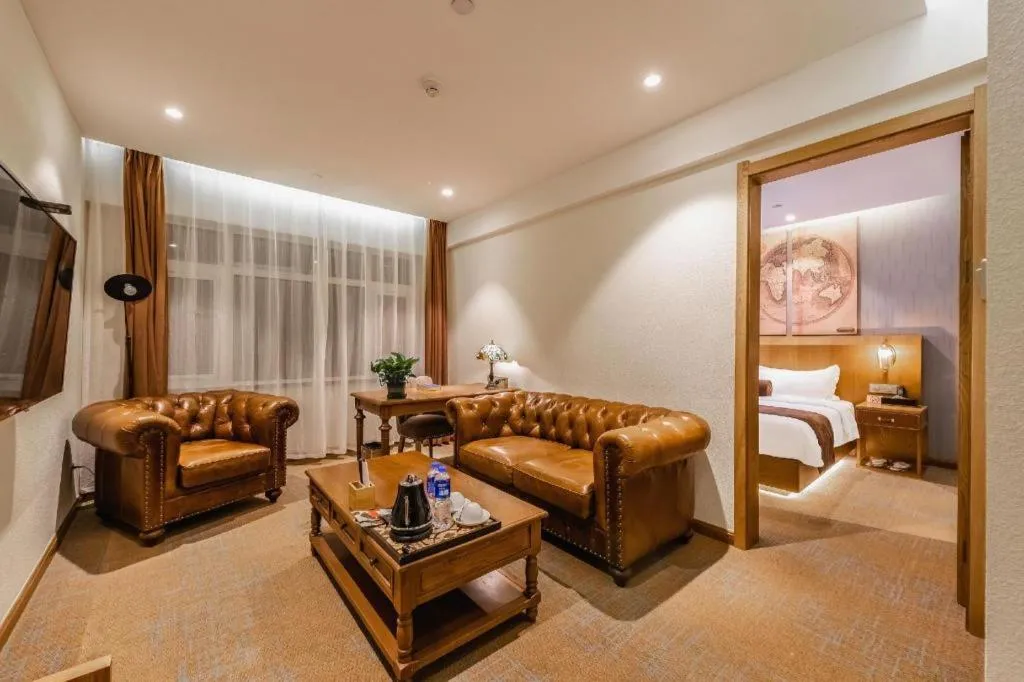 Bed in James Joyce Coffetel Shijiazhuang Century Park Shiji Huamao