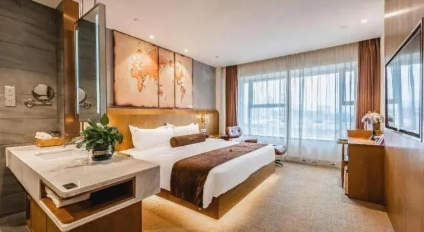 Bed in James Joyce Coffetel Shijiazhuang Century Park Shiji Huamao Bed in James Joyce Coffetel Shijiazhuang Century Park Shiji Huamao