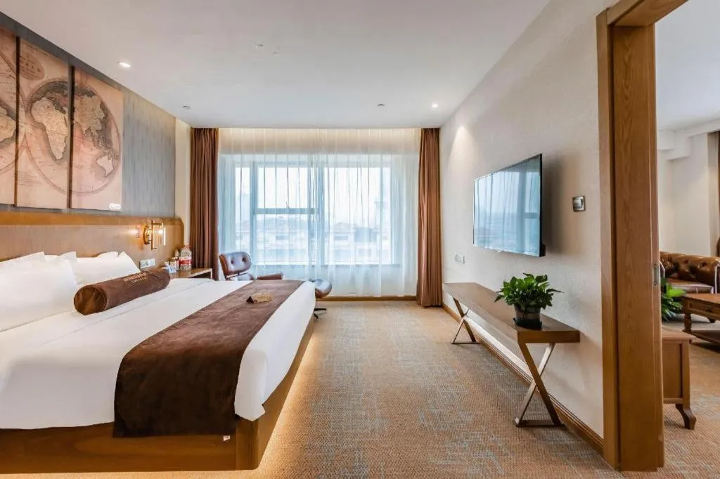 Bed in James Joyce Coffetel Shijiazhuang Century Park Shiji Huamao