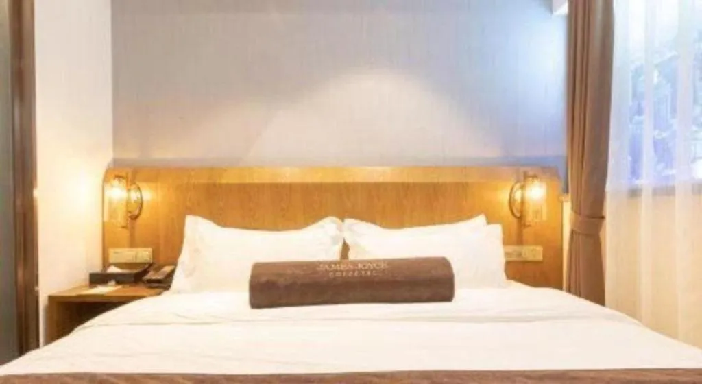 Bed in James Joyce Coffetel Shijiazhuang Century Park Shiji Huamao