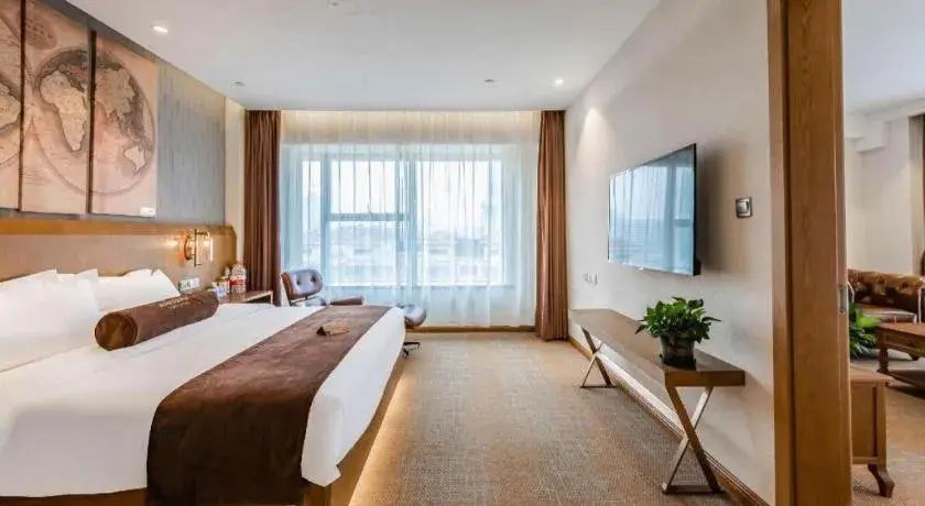 Bed in James Joyce Coffetel Shijiazhuang Century Park Shiji Huamao Bed in James Joyce Coffetel Shijiazhuang Century Park Shiji Huamao