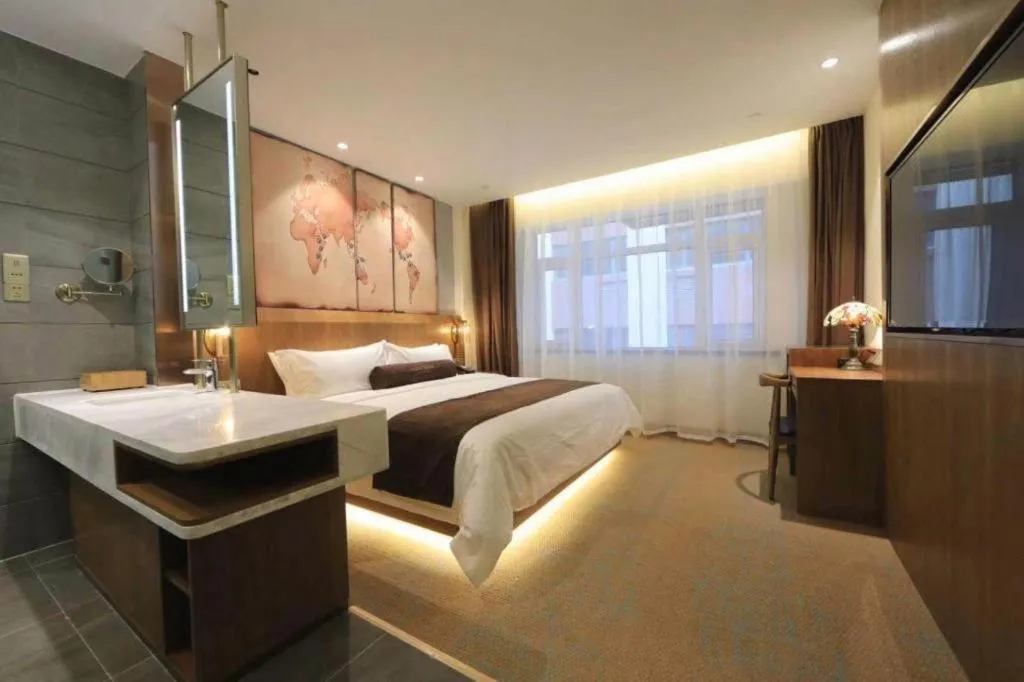 Bed in James Joyce Coffetel Shijiazhuang Century Park Shiji Huamao