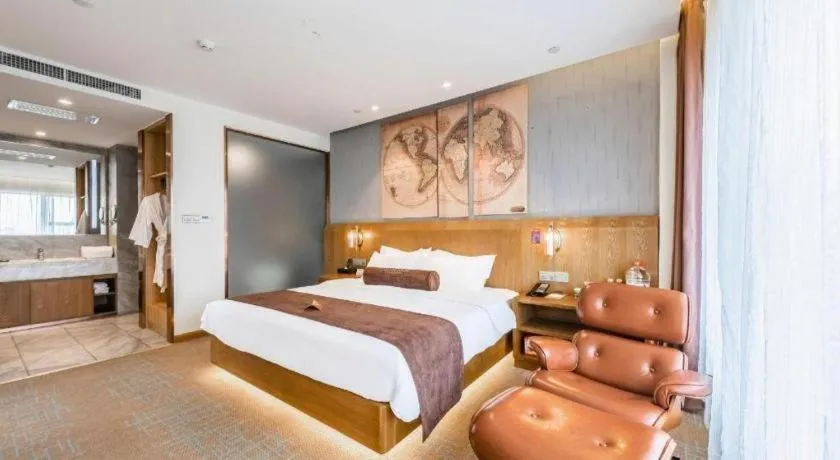 Bed in James Joyce Coffetel Shijiazhuang Century Park Shiji Huamao