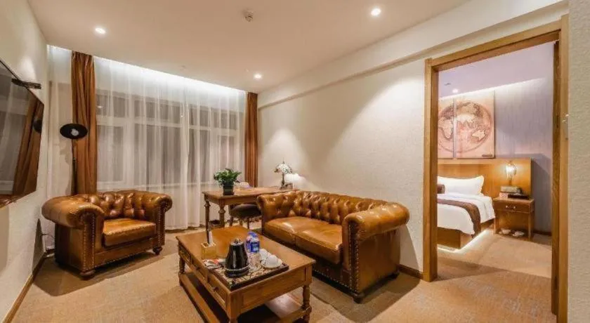 Bed in James Joyce Coffetel Shijiazhuang Century Park Shiji Huamao