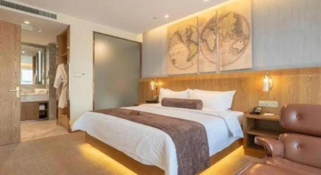 Bed in James Joyce Coffetel Shijiazhuang Century Park Shiji Huamao