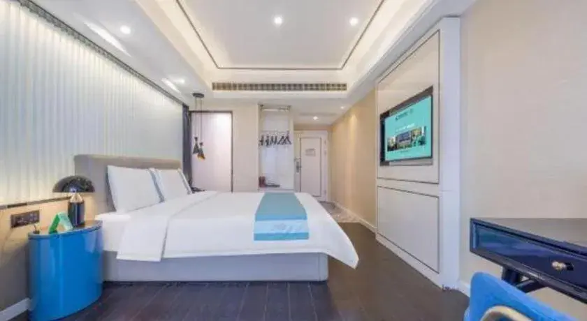 Bed in Xana Hotelle Wuhan Lingjiao Lake Wanda Plaza Branch Bed in Xana Hotelle Wuhan Lingjiao Lake Wanda Plaza Branch