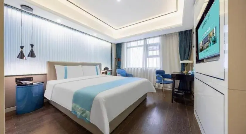 Bed in Xana Hotelle Wuhan Lingjiao Lake Wanda Plaza Branch Bed in Xana Hotelle Wuhan Lingjiao Lake Wanda Plaza Branch