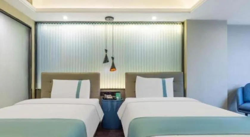 Bed in Xana Hotelle Wuhan Lingjiao Lake Wanda Plaza Branch