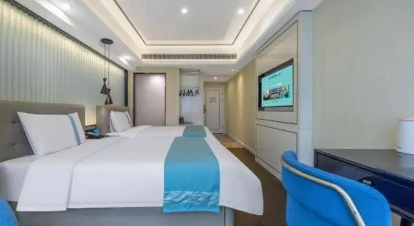 Bed in Xana Hotelle Wuhan Lingjiao Lake Wanda Plaza Branch Bed in Xana Hotelle Wuhan Lingjiao Lake Wanda Plaza Branch