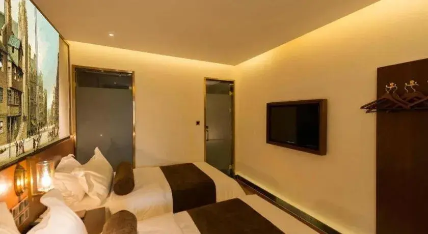 Bed in James Joyce Coffetel Beijing Qianmen Branch Bed in James Joyce Coffetel Beijing Qianmen Branch