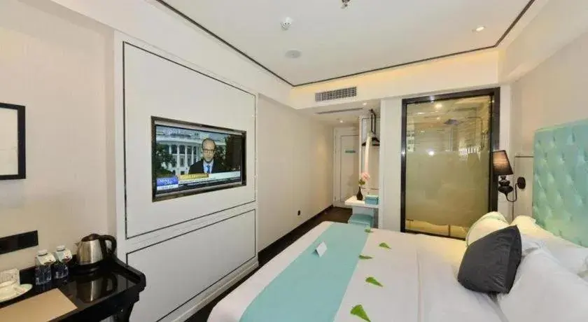 Bed in Xana Hotelle Guangzhou Tiyuxi Road Metro Station Branch Bed in Xana Hotelle Guangzhou Tiyuxi Road Metro Station Branch