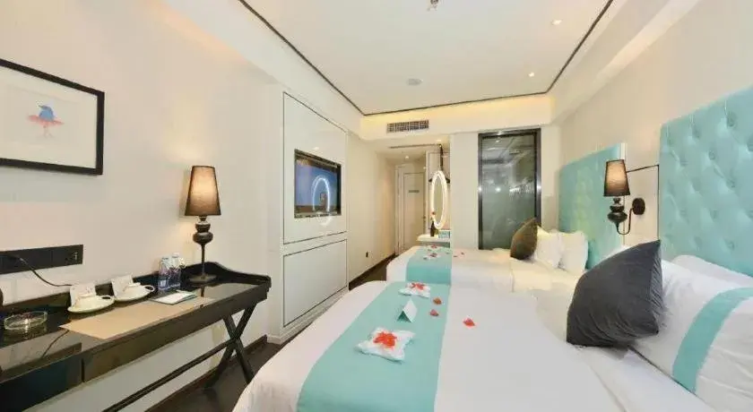 Bed in Xana Hotelle Guangzhou Tiyuxi Road Metro Station Branch Bed in Xana Hotelle Guangzhou Tiyuxi Road Metro Station Branch