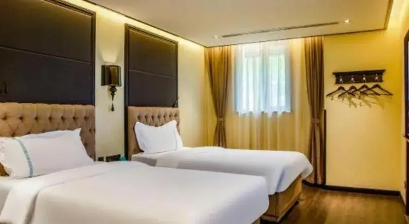 Bed in Xana Hotelle Beijing Olympic Park South Lishuiqiao Metro Station Bed in Xana Hotelle Beijing Olympic Park South Lishuiqiao Metro Station