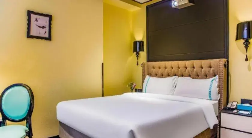 Bed in Xana Hotelle Beijing Olympic Park South Lishuiqiao Metro Station Bed in Xana Hotelle Beijing Olympic Park South Lishuiqiao Metro Station