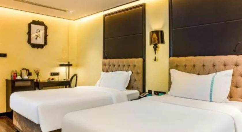 Bed in Xana Hotelle Beijing Olympic Park South Lishuiqiao Metro Station