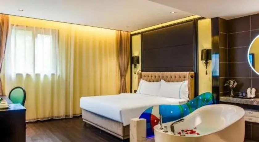 Bed in Xana Hotelle Beijing Olympic Park South Lishuiqiao Metro Station Bed in Xana Hotelle Beijing Olympic Park South Lishuiqiao Metro Station