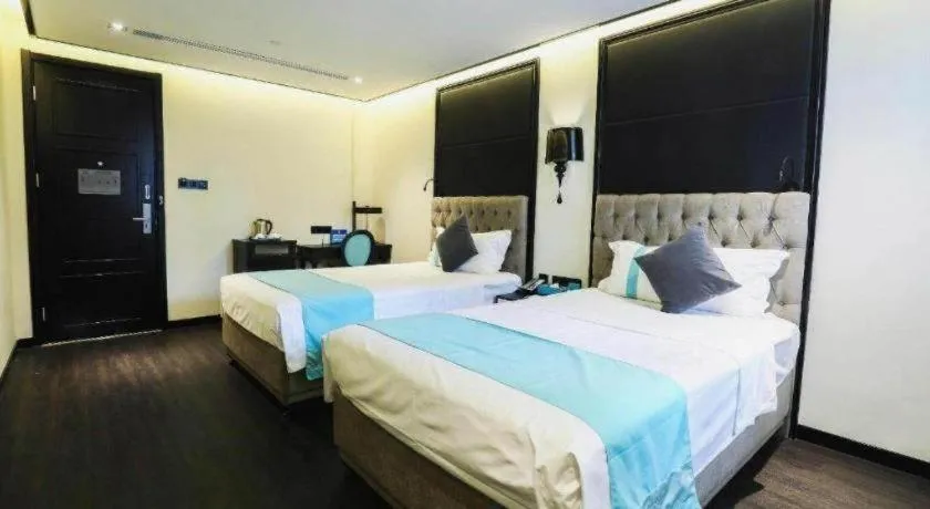 Bed in Xana Hotelle Beijing Olympic Park South Lishuiqiao Metro Station