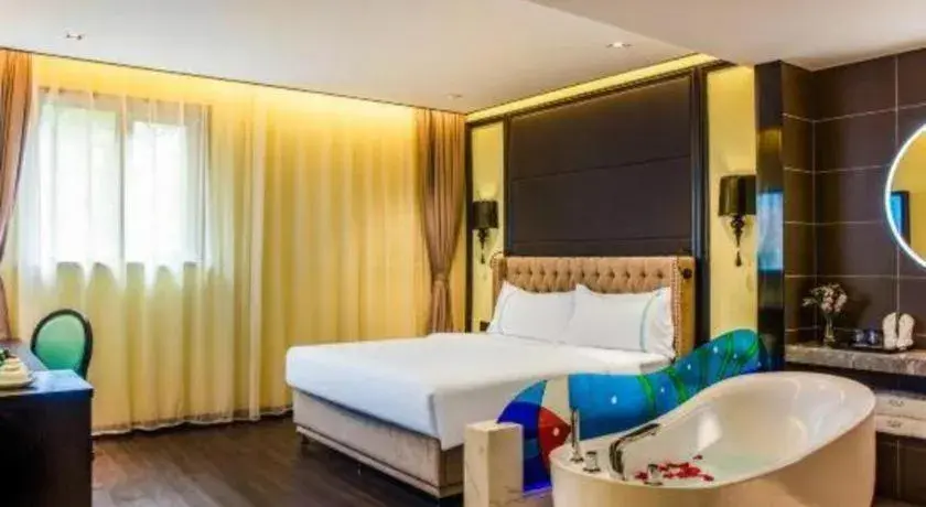 Bed in Xana Hotelle Beijing Olympic Park South Lishuiqiao Metro Station Bed in Xana Hotelle Beijing Olympic Park South Lishuiqiao Metro Station