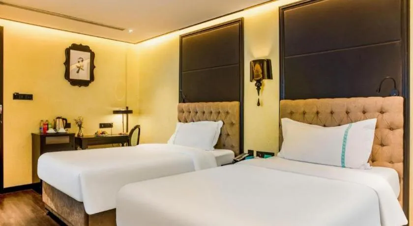 Bed in Xana Hotelle Beijing Olympic Park South Lishuiqiao Metro Station