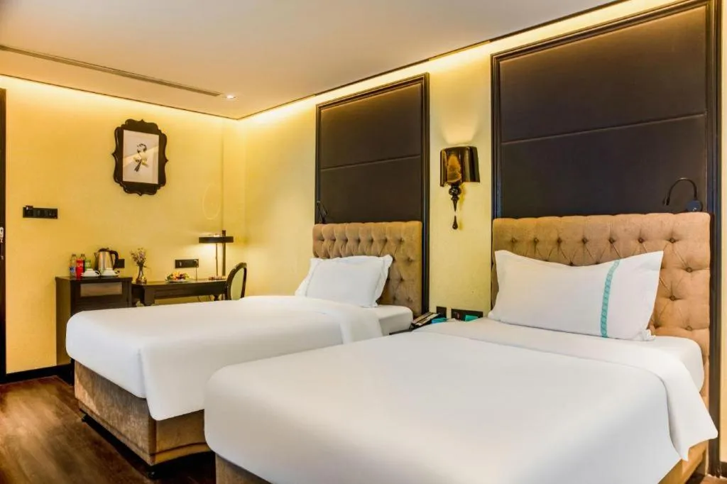 Bed in Xana Hotelle Beijing Olympic Park South Lishuiqiao Metro Station