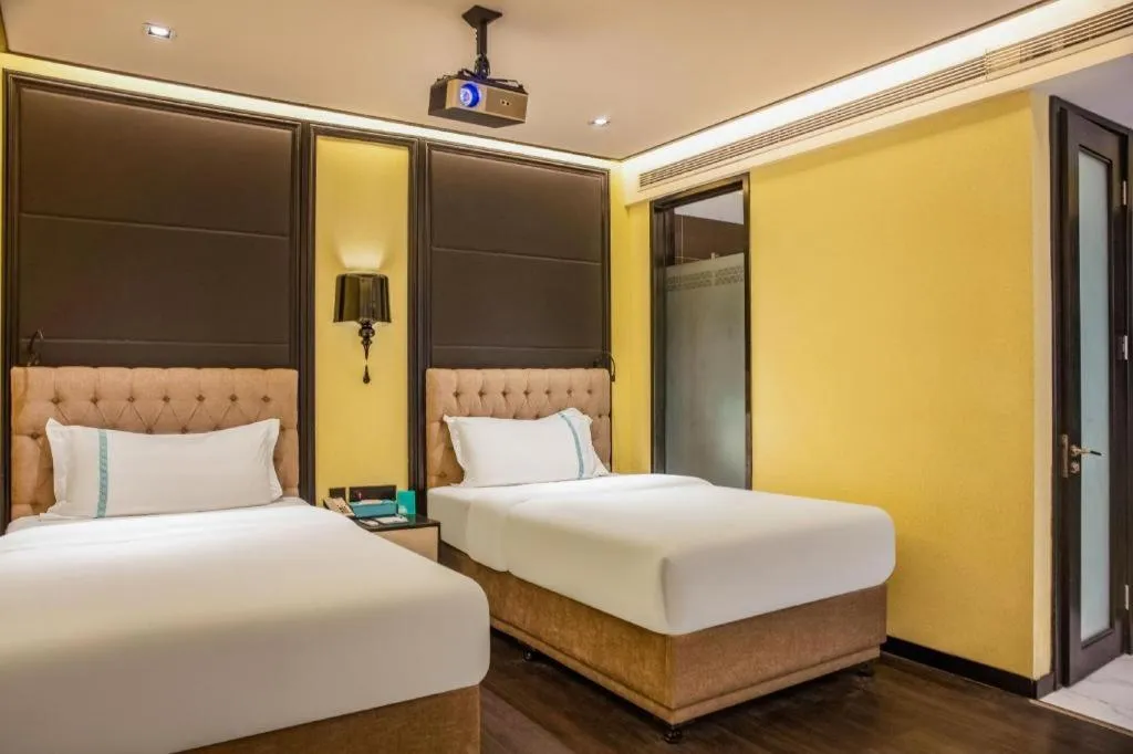 Bed in Xana Hotelle Beijing Olympic Park South Lishuiqiao Metro Station