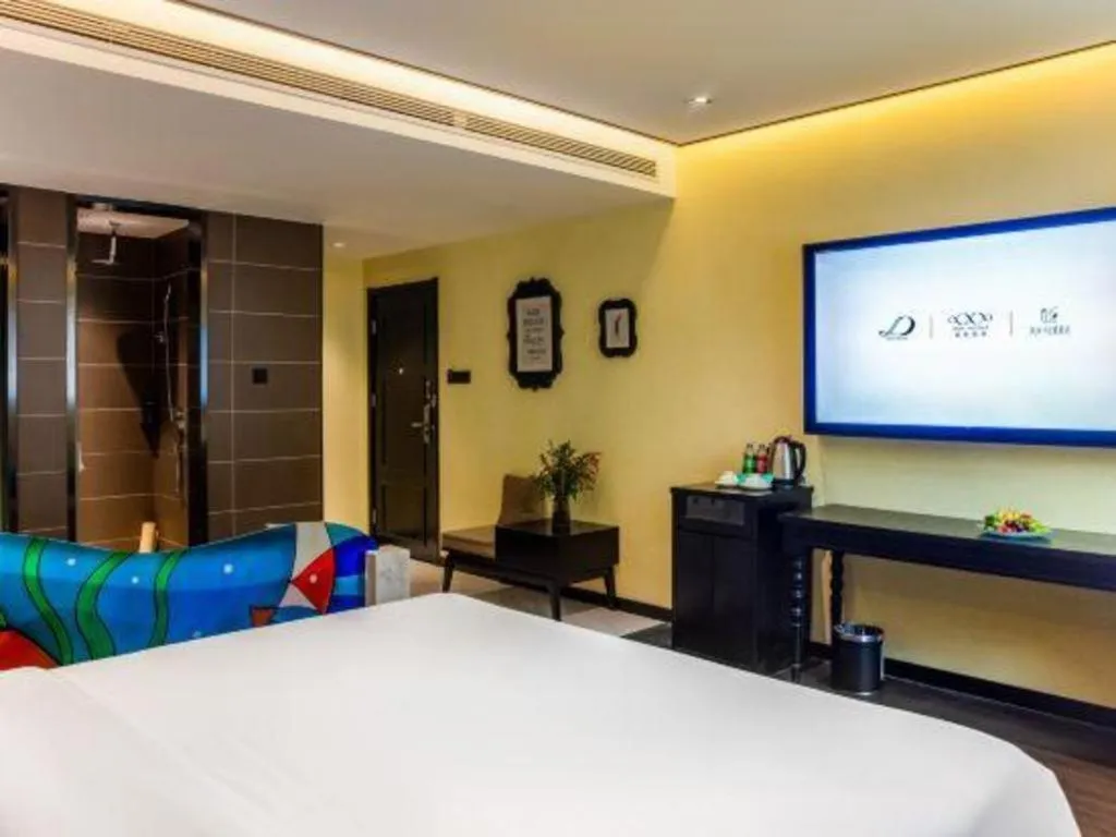 Bed in Xana Hotelle Beijing Olympic Park South Lishuiqiao Metro Station