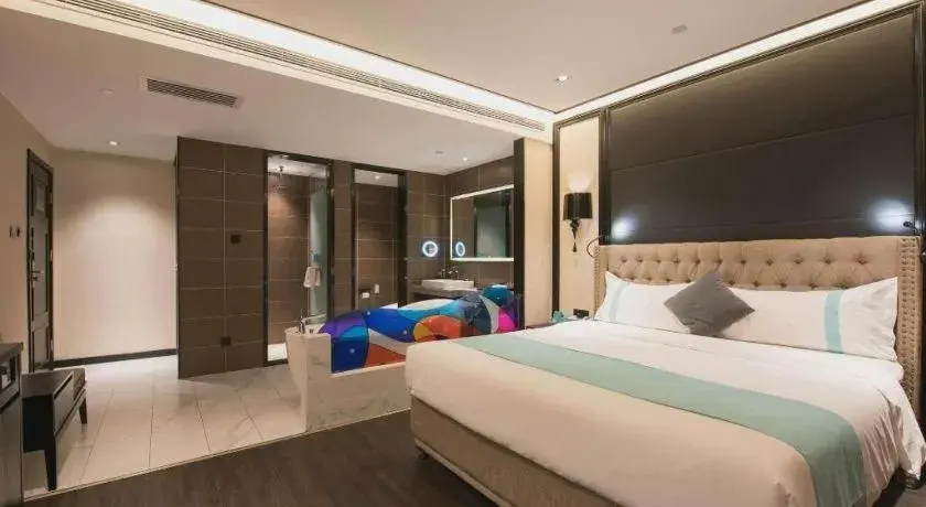 Bed in Xana Hotelle Beijing Olympic Park South Lishuiqiao Metro Station Bed in Xana Hotelle Beijing Olympic Park South Lishuiqiao Metro Station