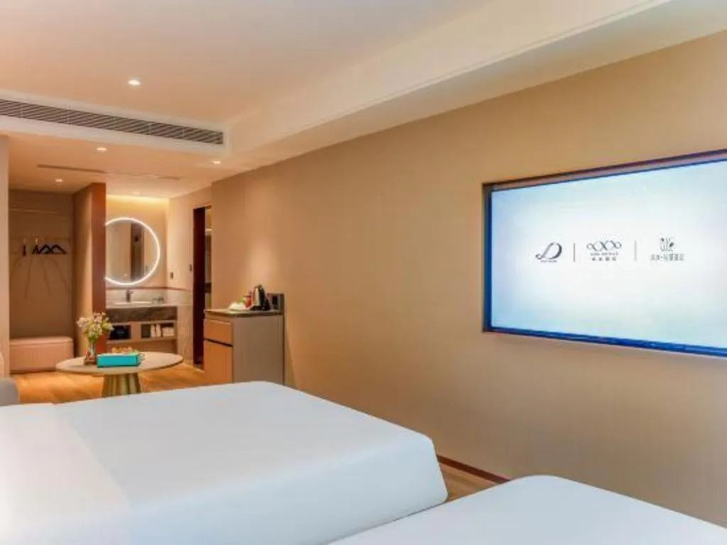 Bed in Xana Hotelle Beijing Olympic Park South Lishuiqiao Metro Station