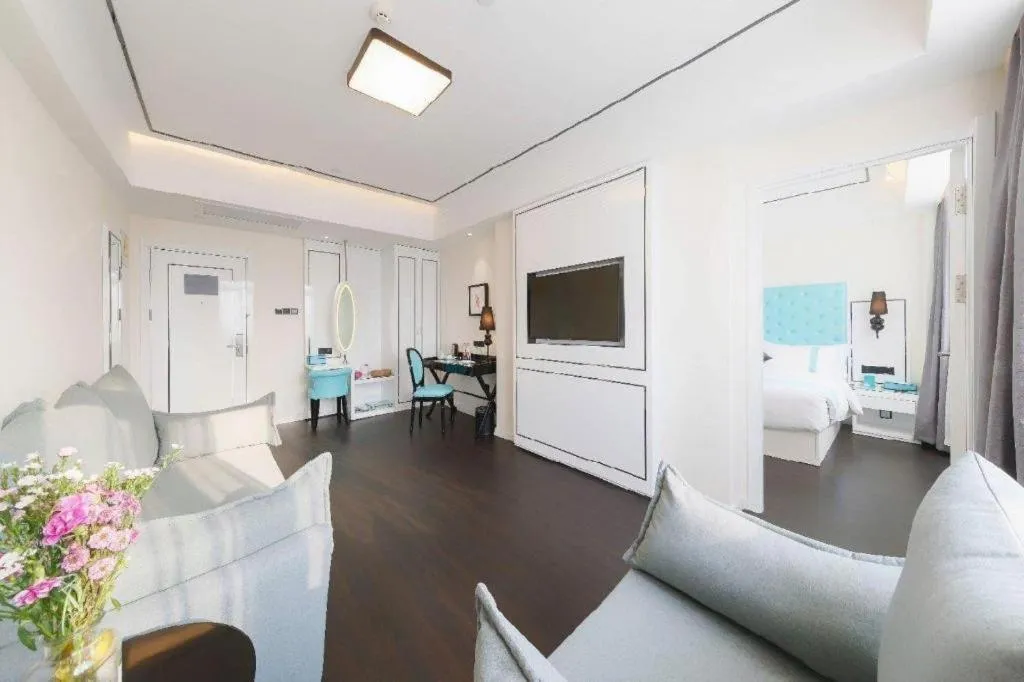 Bed in Xana Hotelle Shijiazhuang Zhongchu Plaza Shizhuang Metro Station