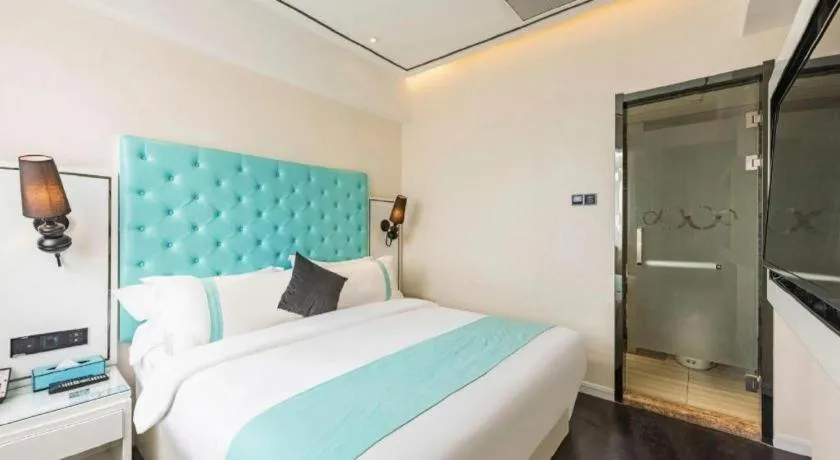 Bed in Xana Hotelle Shijiazhuang Zhongchu Plaza Shizhuang Metro Station