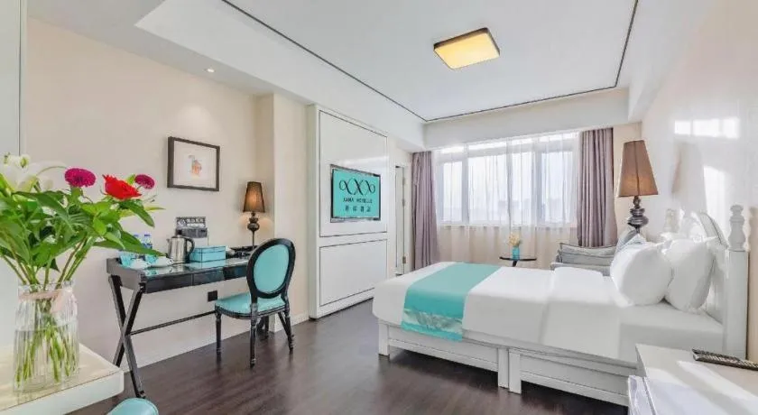 Bed in Xana Hotelle Shijiazhuang Zhongchu Plaza Shizhuang Metro Station