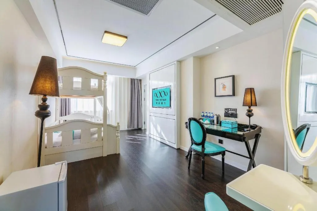 Bed in Xana Hotelle Shijiazhuang Zhongchu Plaza Shizhuang Metro Station