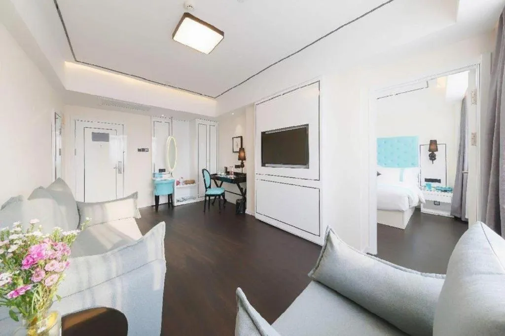 Bed in Xana Hotelle Shijiazhuang Zhongchu Plaza Shizhuang Metro Station