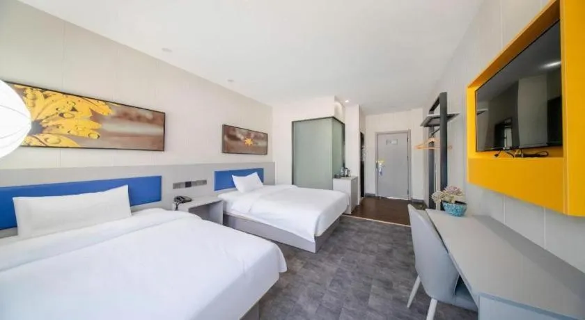 Bed in 7 Days Inn Tai'an Dongpingxi Hualian