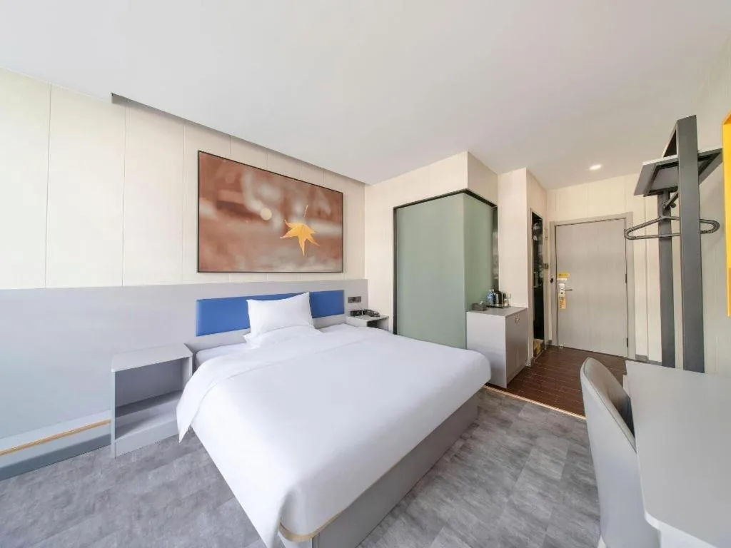 Bed in 7 Days Inn Tai'an Dongpingxi Hualian