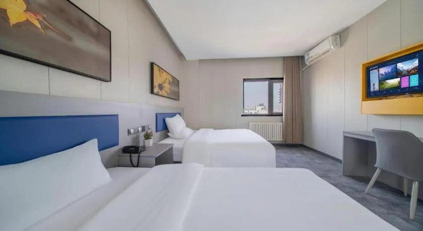 Bed in 7 Days Inn Tai'an Dongpingxi Hualian