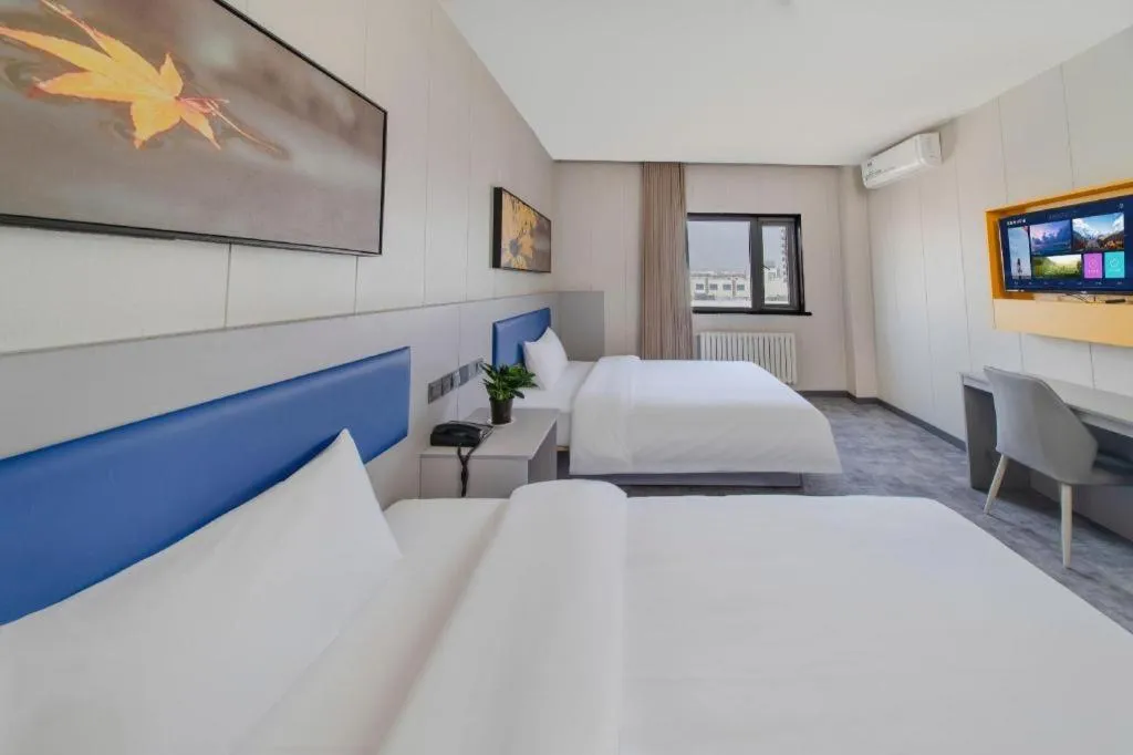 Bed in 7 Days Inn Tai'an Dongpingxi Hualian